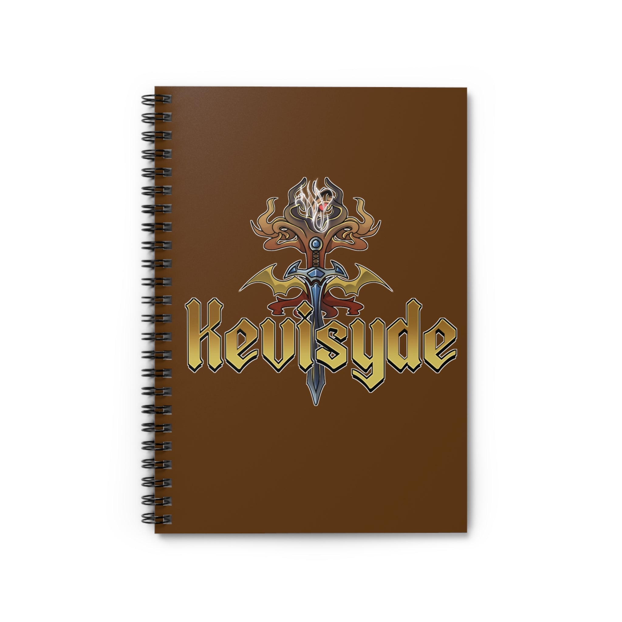 Kevisyde Sword Tree logo Spiral Notebook - Ruled Line