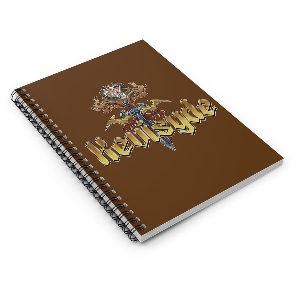 Kevisyde Sword Tree logo Spiral Notebook - Ruled Line