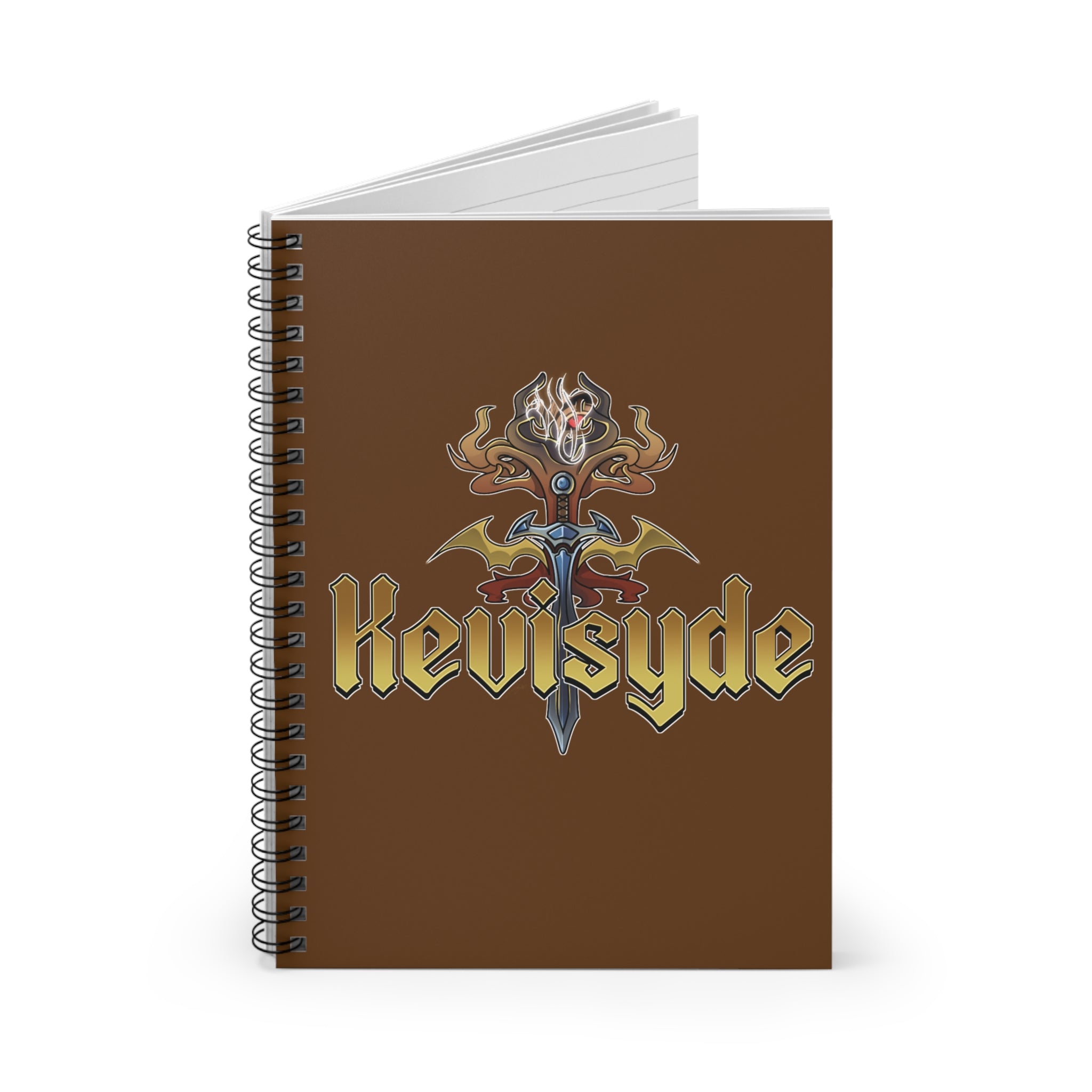 Kevisyde Sword Tree logo Spiral Notebook - Ruled Line